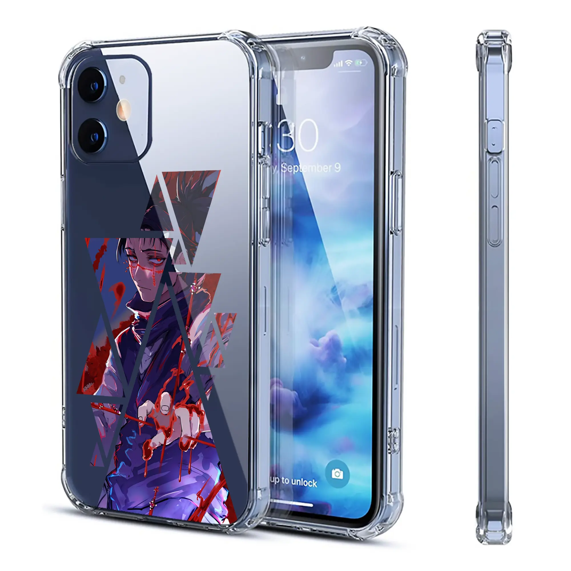 呪術廻戦 グッズ,脹相 - IPhone 12シリーズ対応 ・ 透明スマホケース ・ クリアソフトケース ・ TPU素材 ・ 耐衝撃 ・ 高密着 ・ 防汚 防指紋 ・ 簡単着脱